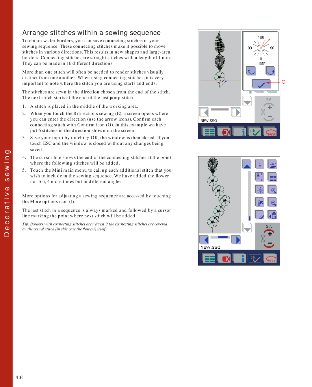 Pfaff 2170 owner manual Arrange stitches within a sewing sequence 