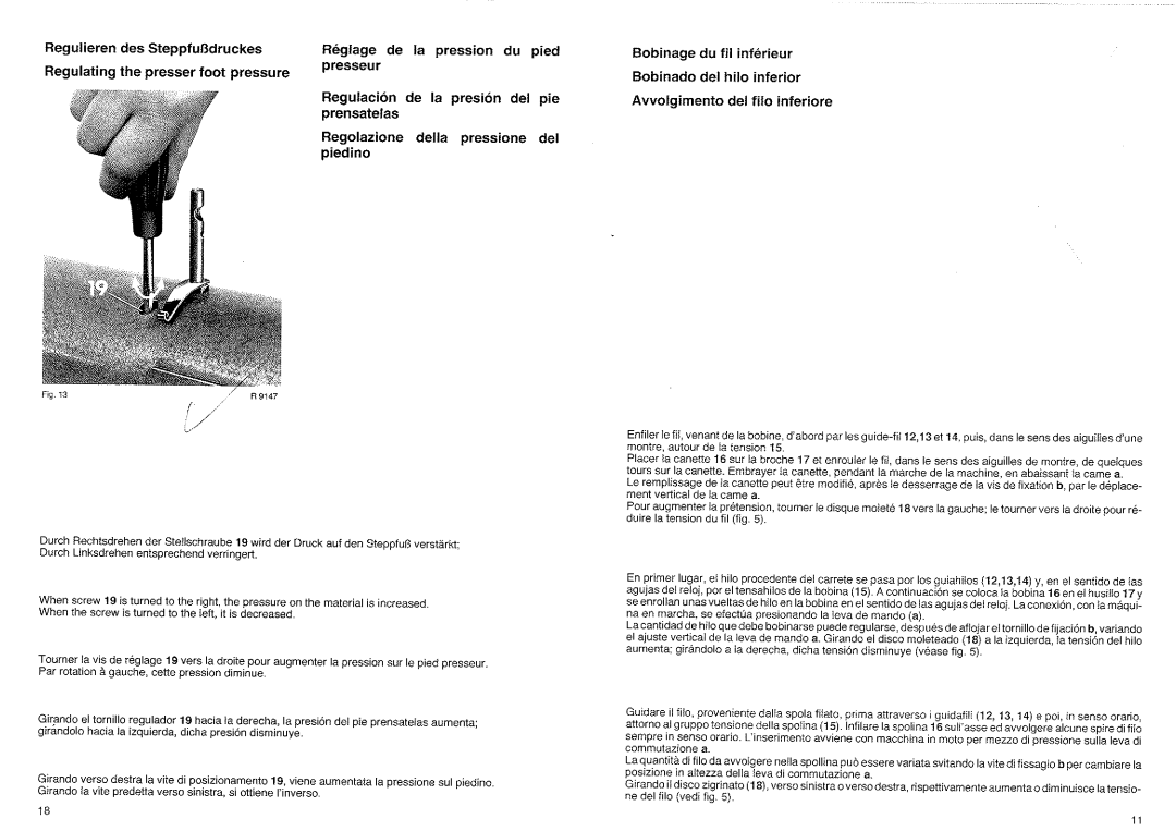 Pfaff 463H, 463 AND 463 H manual 