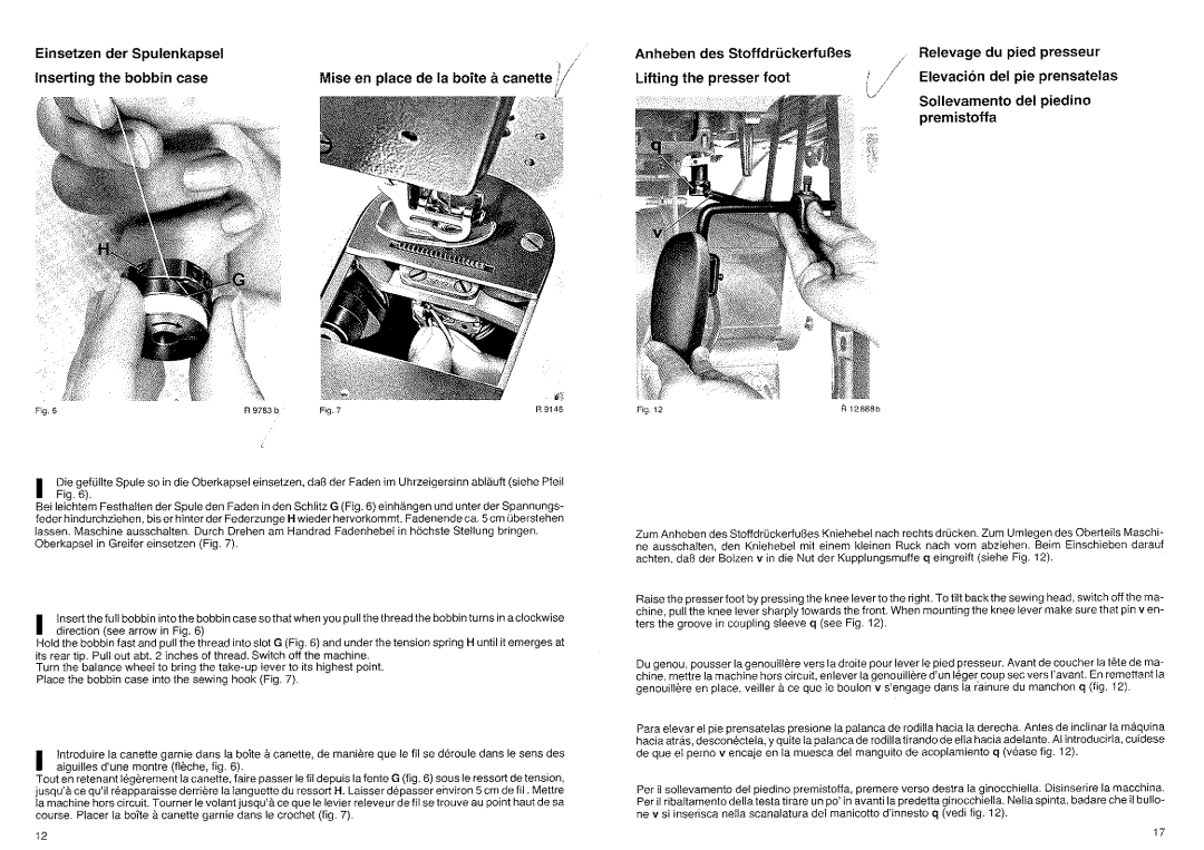 Pfaff 463 AND 463 H, 463H manual 