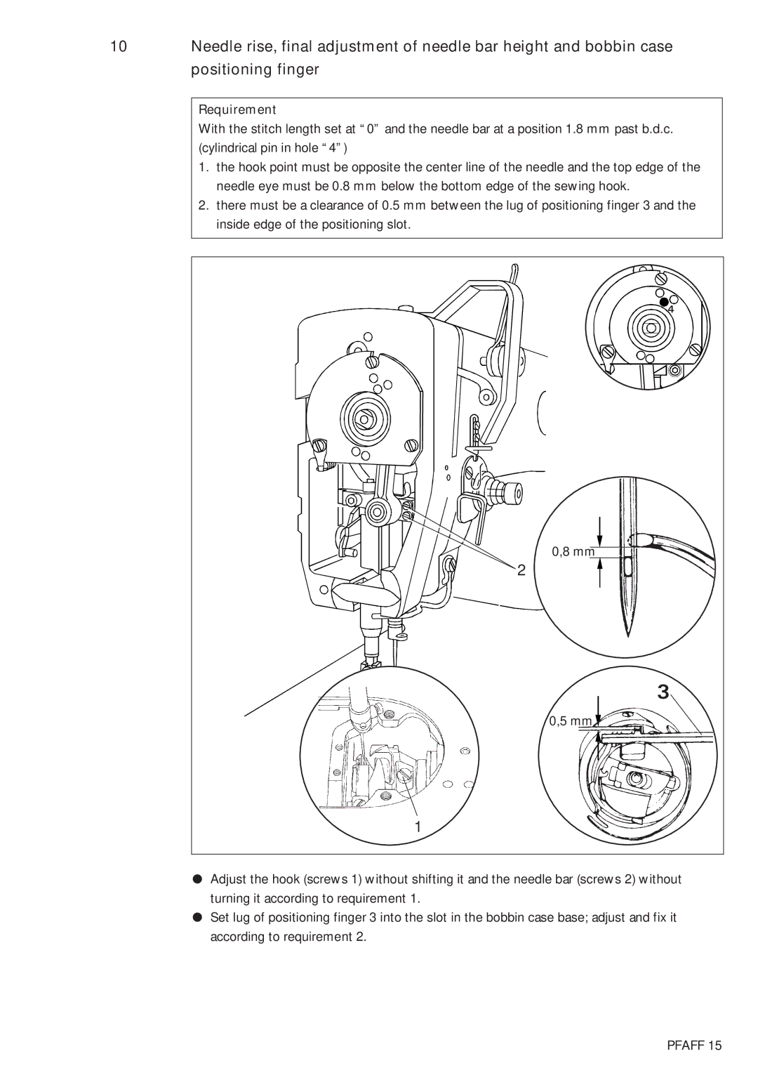 Pfaff 483, 481 service manual Pfaff 