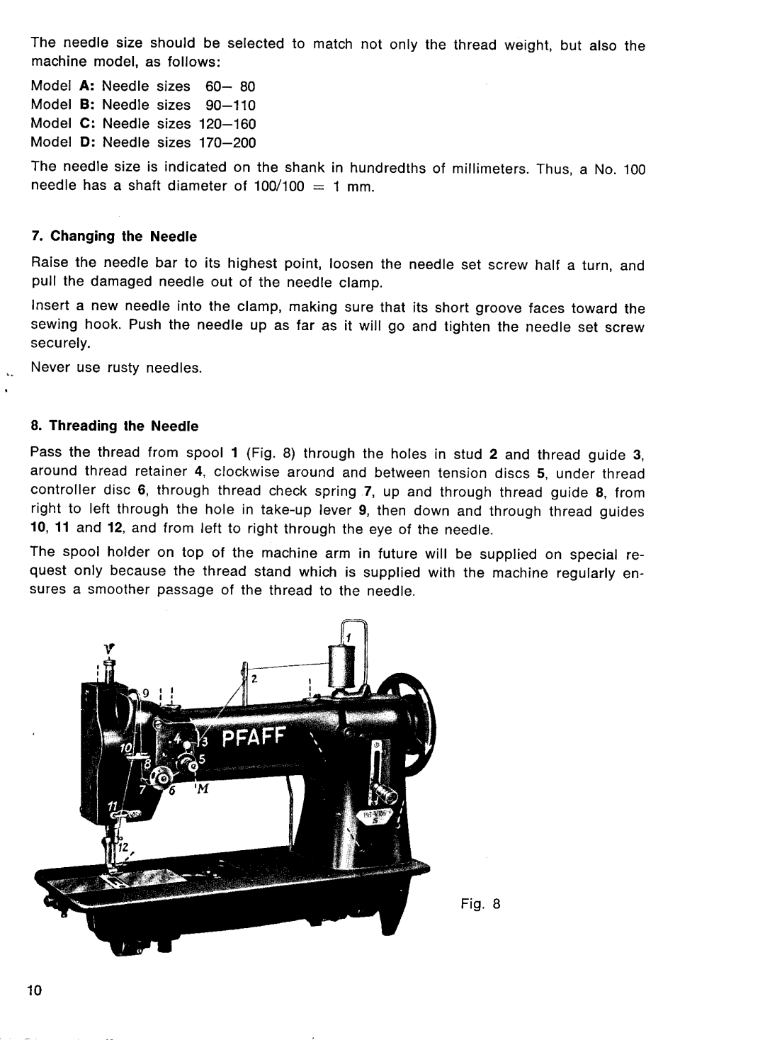 Pfaff 153, 544, 543, 541, 545, 542, 548, 546, 555, 551, 553, 155 manual 