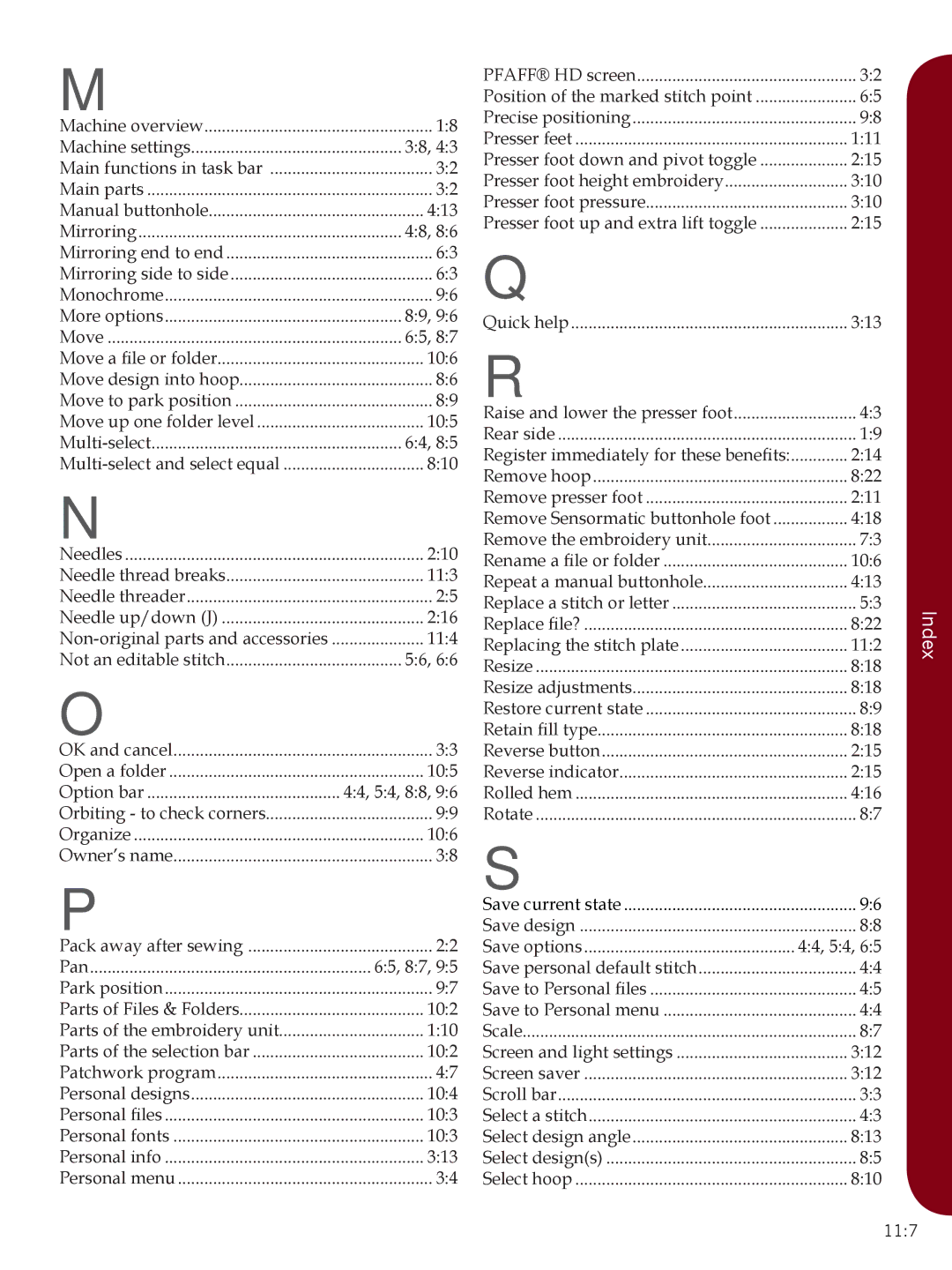 Pfaff Sewing Machine manual 413, 105, 810, 113, 216, 102, 813 