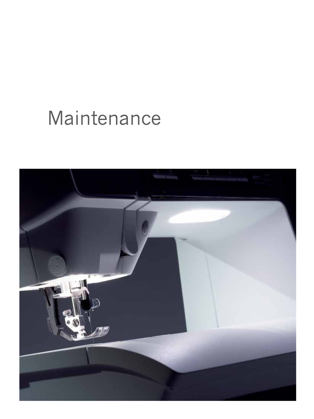 Pfaff Sewing Machine manual Maintenance 