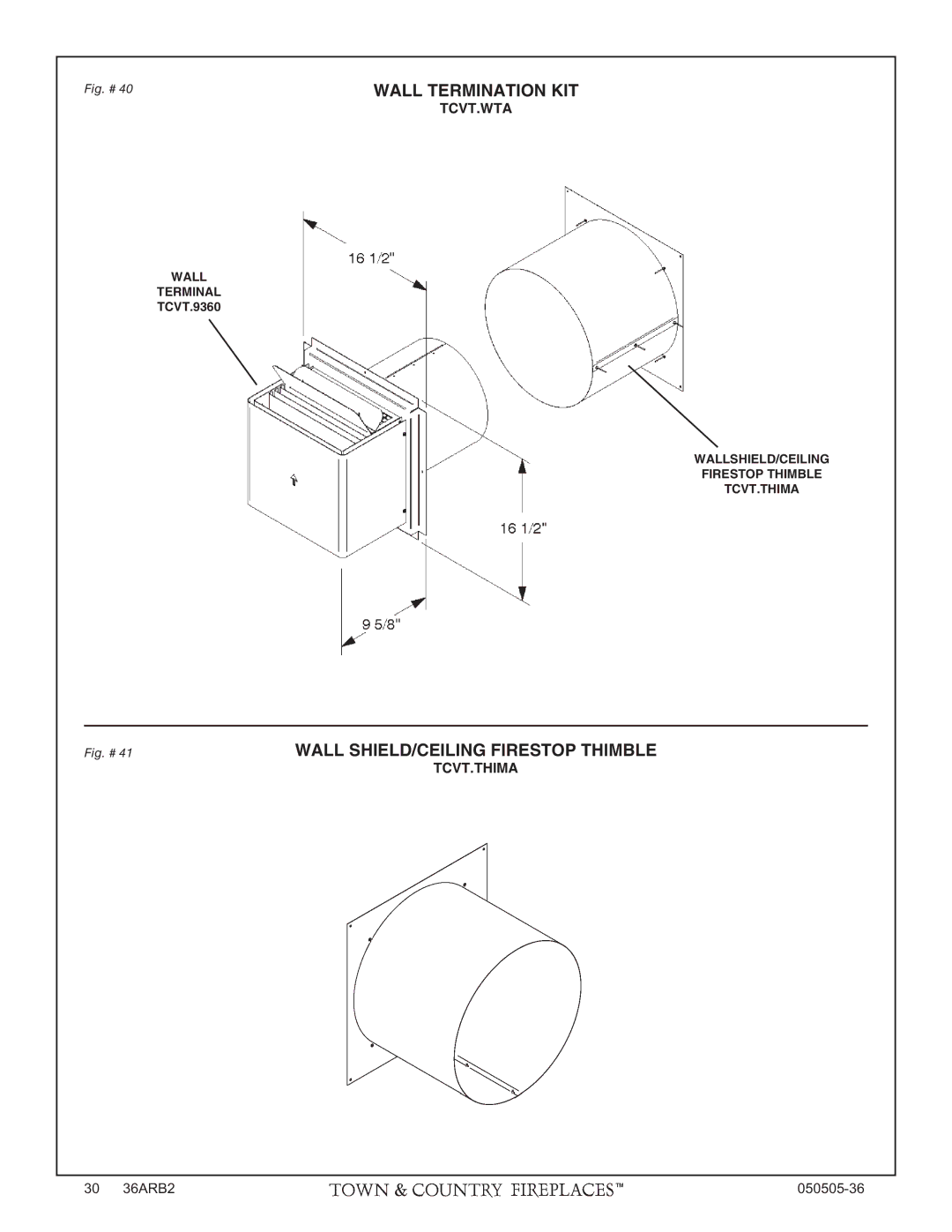 PGS TC36 AR manual Wall Termination KIT 