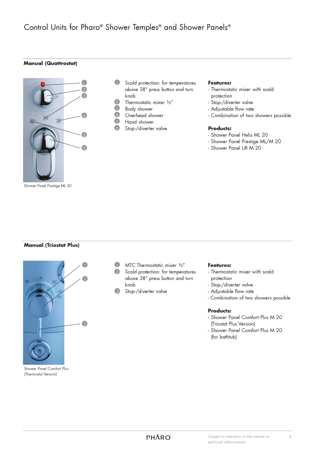 Pharos Science & Applications DL 40, EL 40 manual Manual Quattrostat, Manual Triostat Plus 