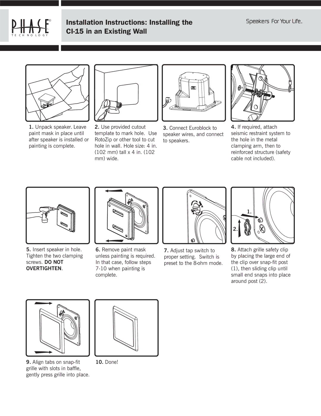 Phase Technology CI-15 owner manual C H N O L O G Y 