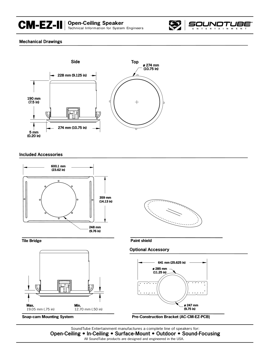 Phase Technology CM-EZ-II specifications Tile Bridge 