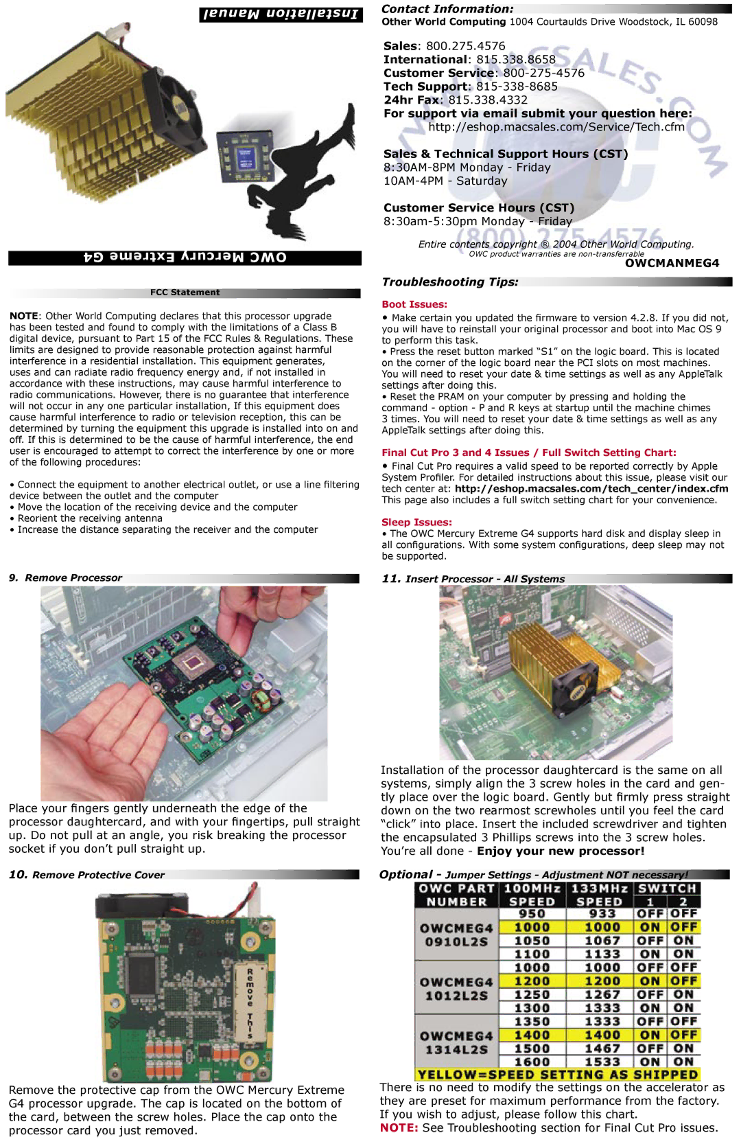 Philips Extreme G4, 0910L2S, 1012L2S, 1314L2S installation manual Contact Information, Troubleshooting Tips 