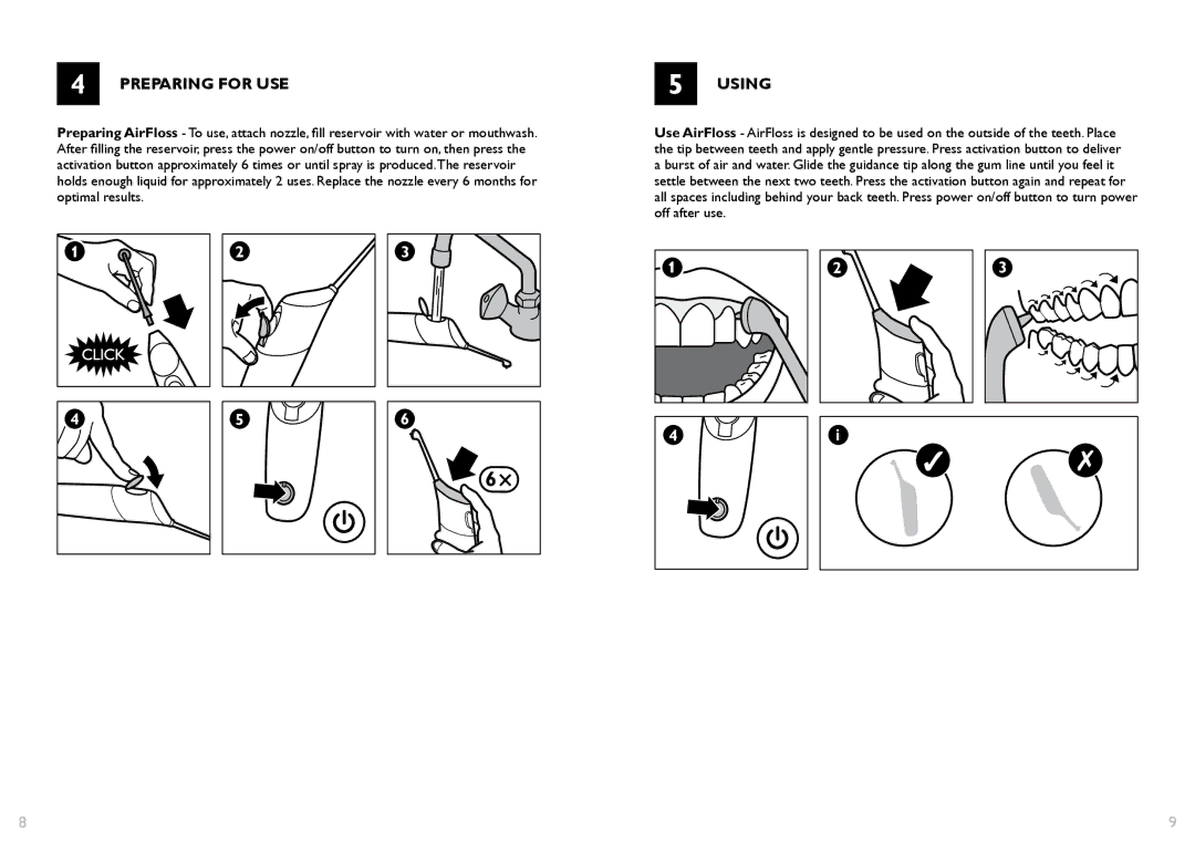 Philips 100 series manual Preparing for USE, Using 