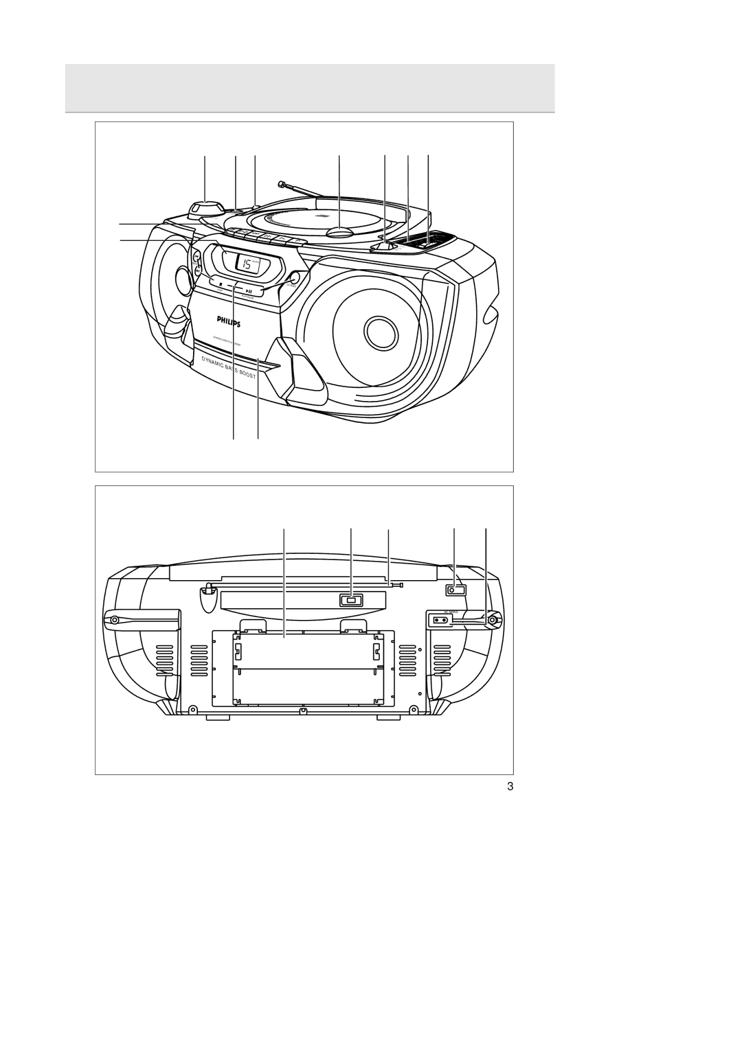 Philips 1005 manual Bass 