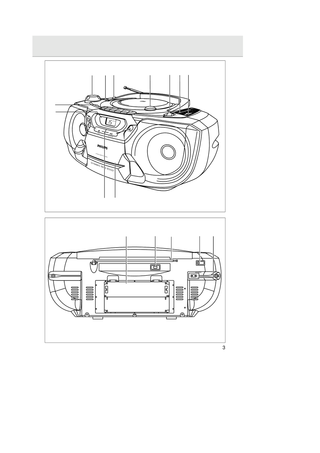 Philips 1007 manual Bass 