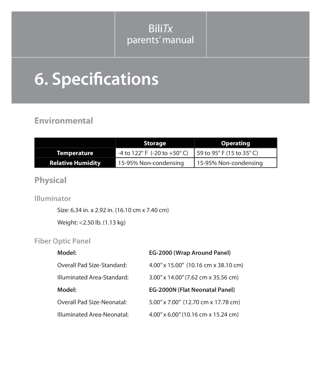 Philips 1045219 manual Specifications, Environmental, Physical 