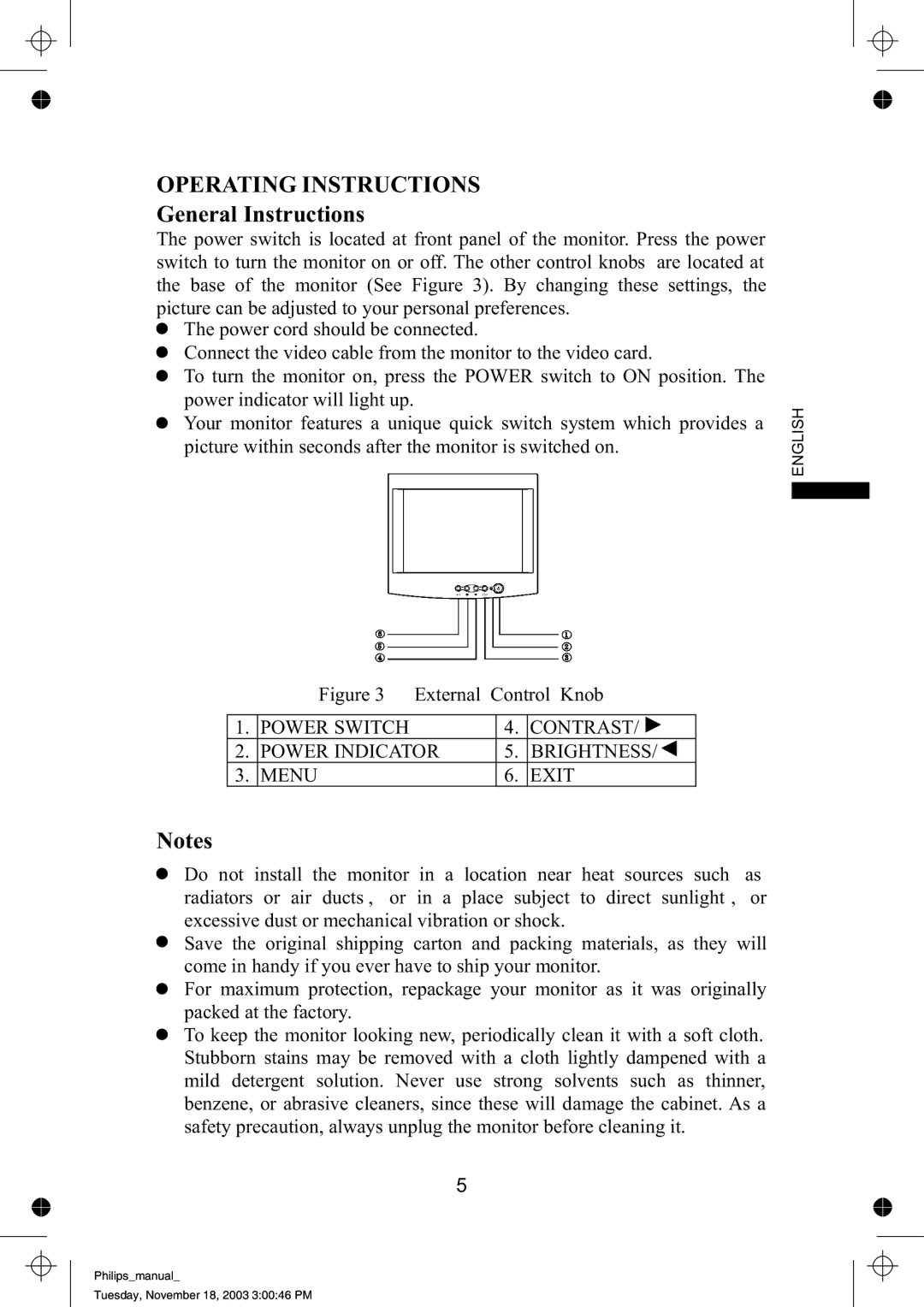 Philips 105S63, 105S69 manual Operating Instructions, General Instructions 