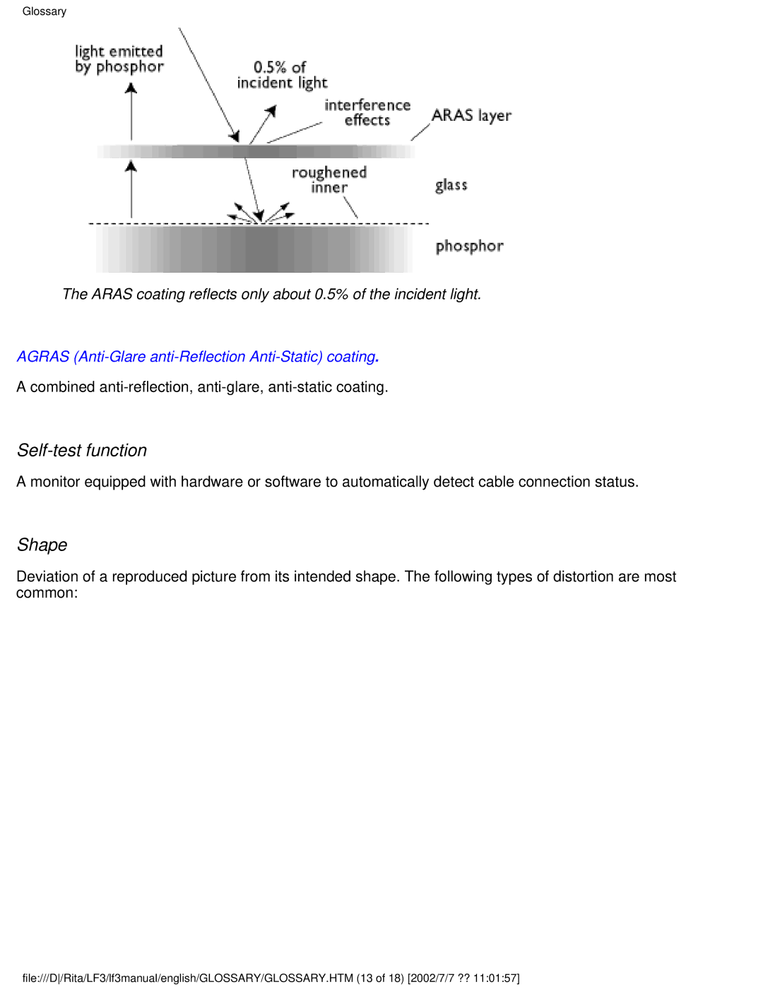 Philips 107B user manual Self-test function, Shape 