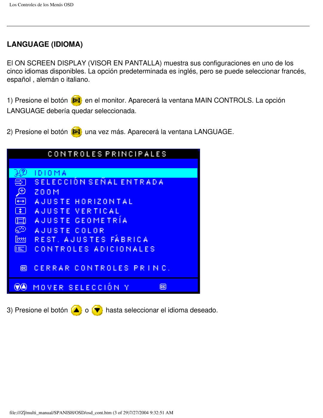 Philips 107B user manual Language Idioma 