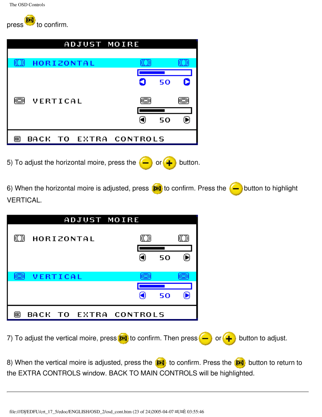 Philips 107B50 user manual Vertical 