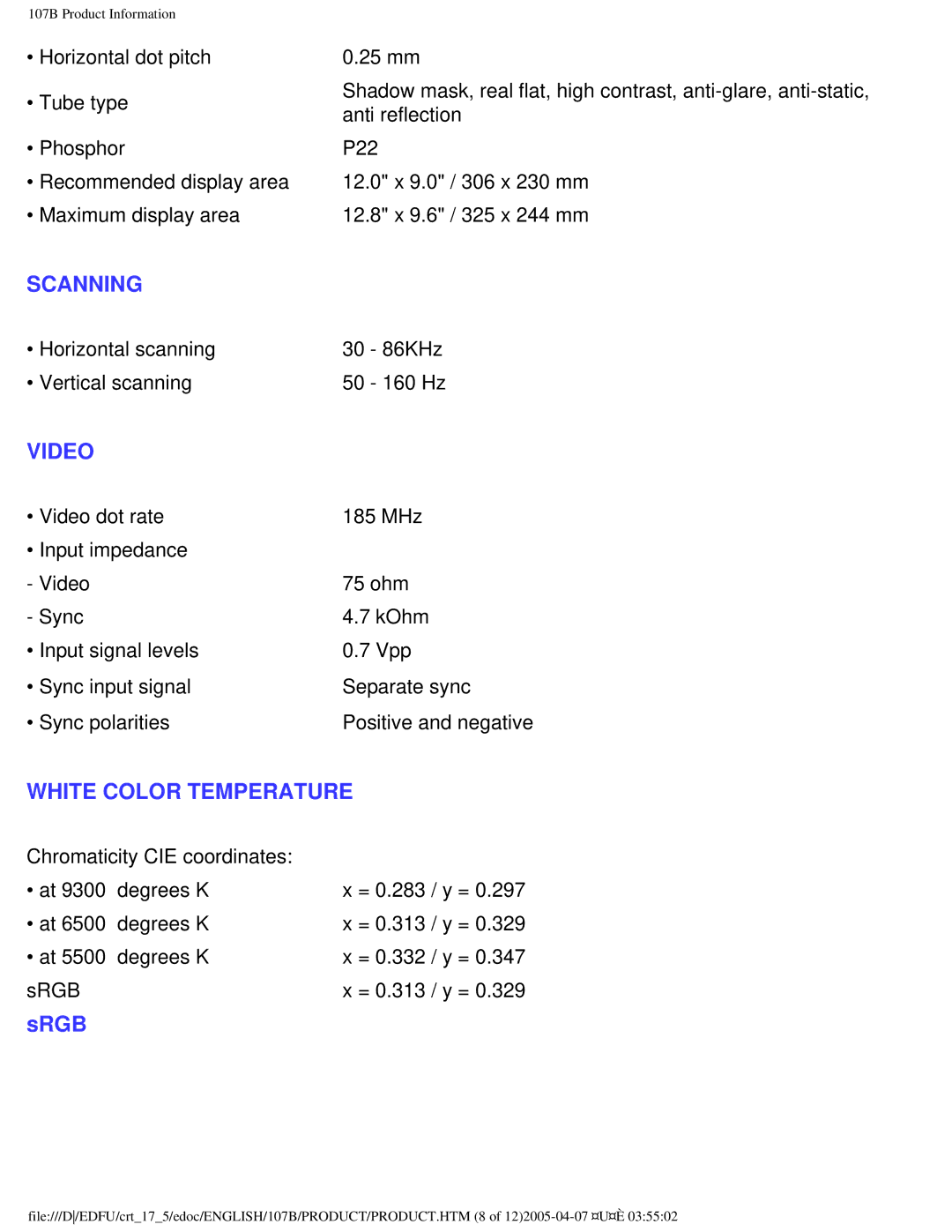 Philips 107B50 user manual Scanning 