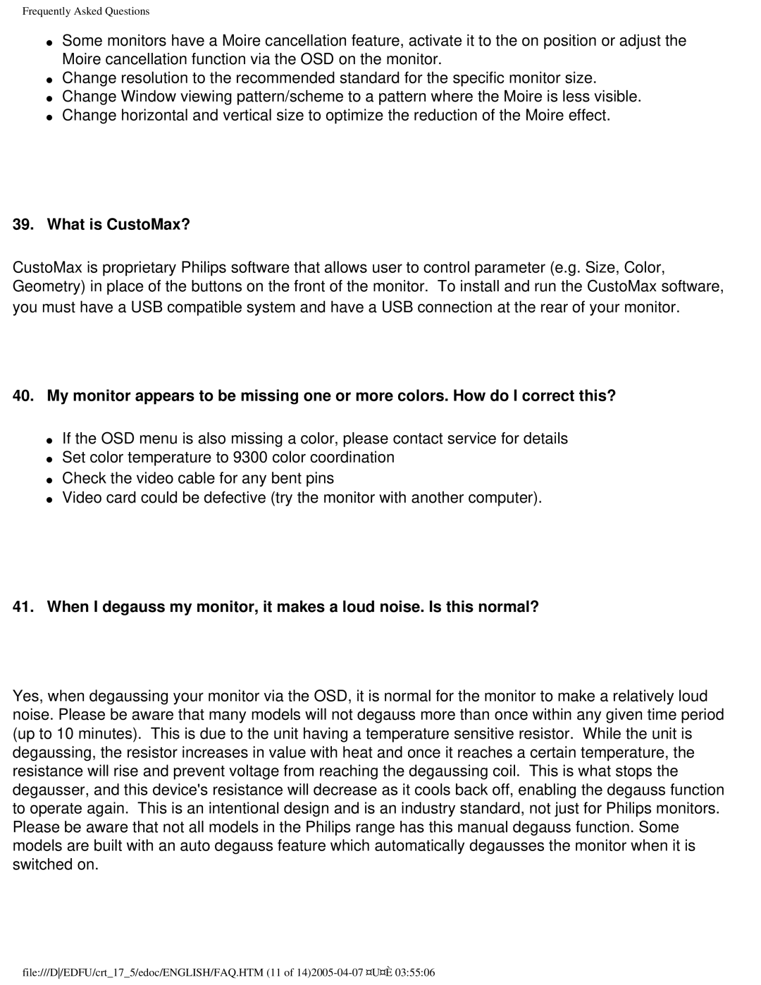 Philips 107B50 user manual What is CustoMax? 