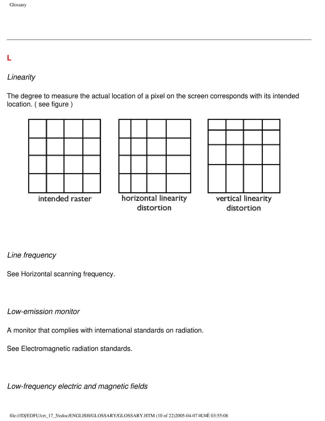 Philips 107B50 user manual Linearity, Line frequency, Low-emission monitor, Low-frequency electric and magnetic fields 