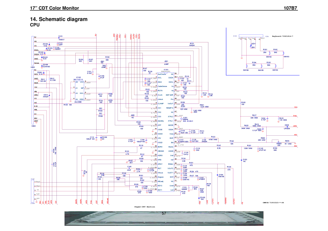 Philips 107B7 manual Schematic diagram 