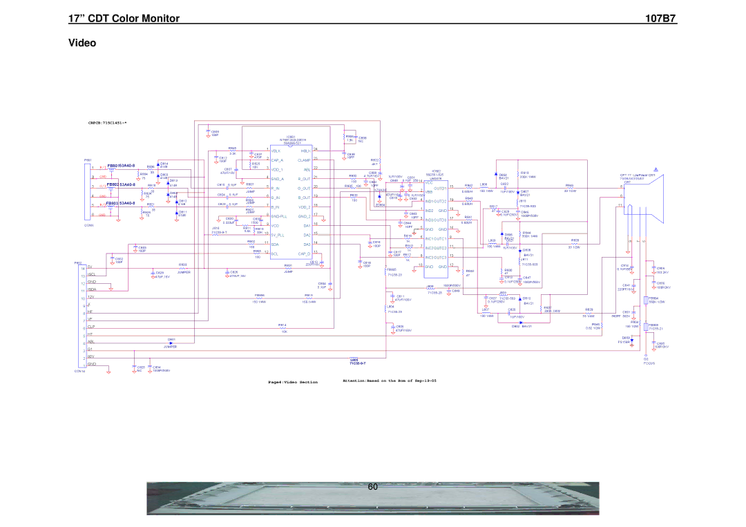 Philips 107B7 manual Video 