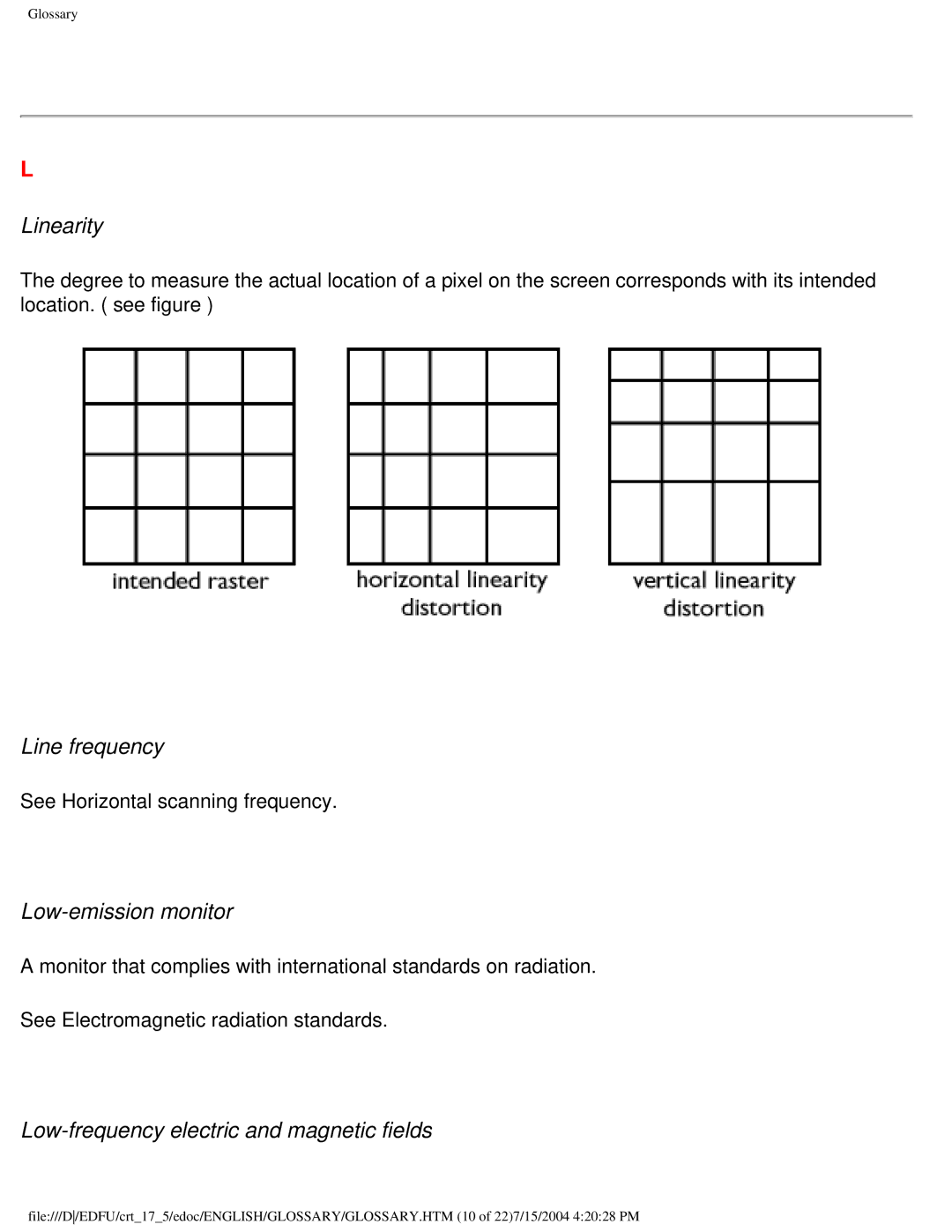 Philips 107C user manual Linearity, Line frequency, Low-emission monitor, Low-frequency electric and magnetic fields 