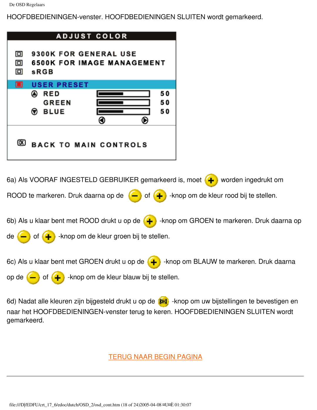 Philips 107C user manual Terug Naar Begin Pagina 