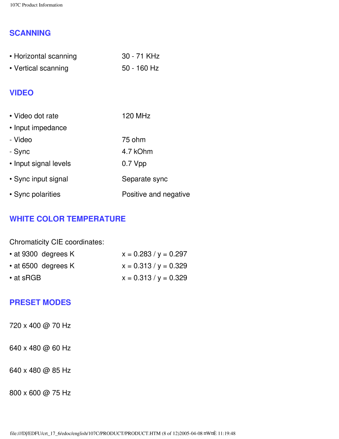 Philips 107C65 user manual Scanning 