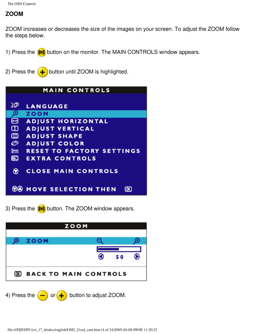 Philips 107C65 user manual Zoom 