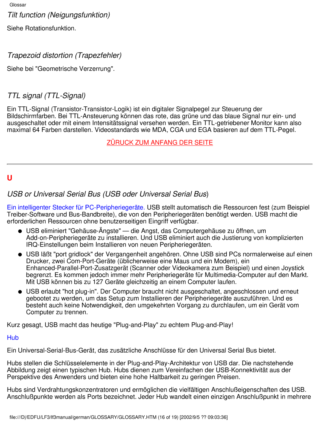 Philips 107E user manual Tilt function Neigungsfunktion, Trapezoid distortion Trapezfehler, TTL signal TTL-Signal 