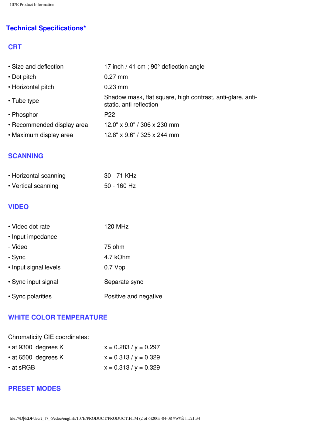 Philips 107E60 user manual Scanning 