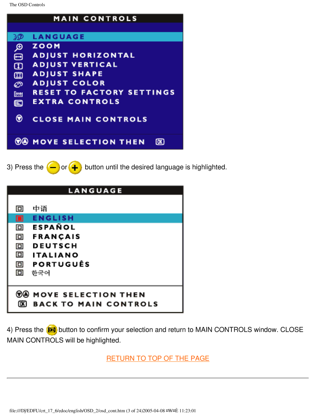 Philips 107E60 user manual Return to TOP 