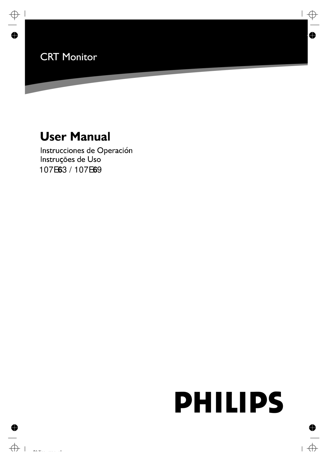 Philips manual 107E63 / 107E69, P hilips manual 