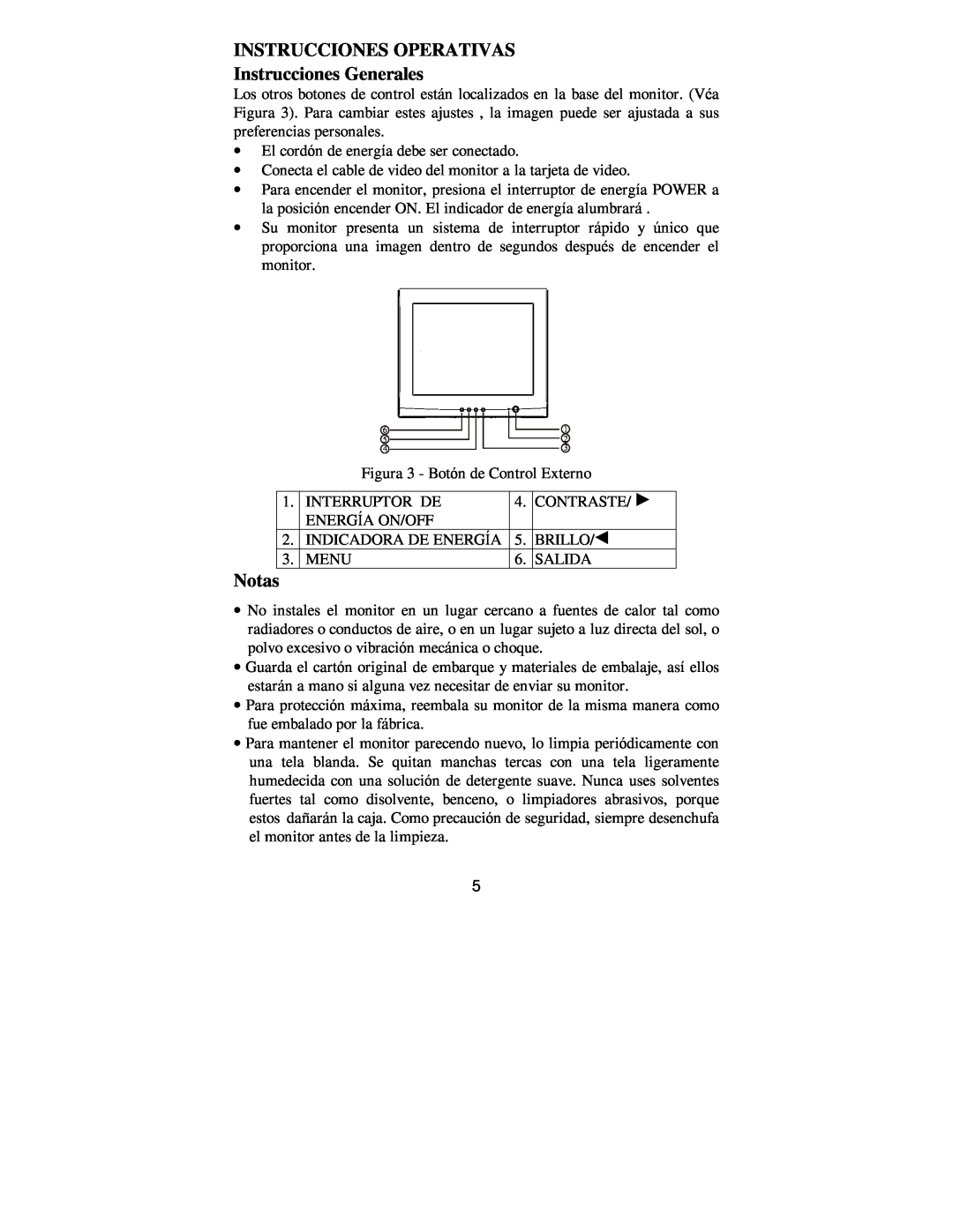Philips 107E69 manual INSTRUCCIONES OPERATIVAS Instrucciones Generales, Notas 