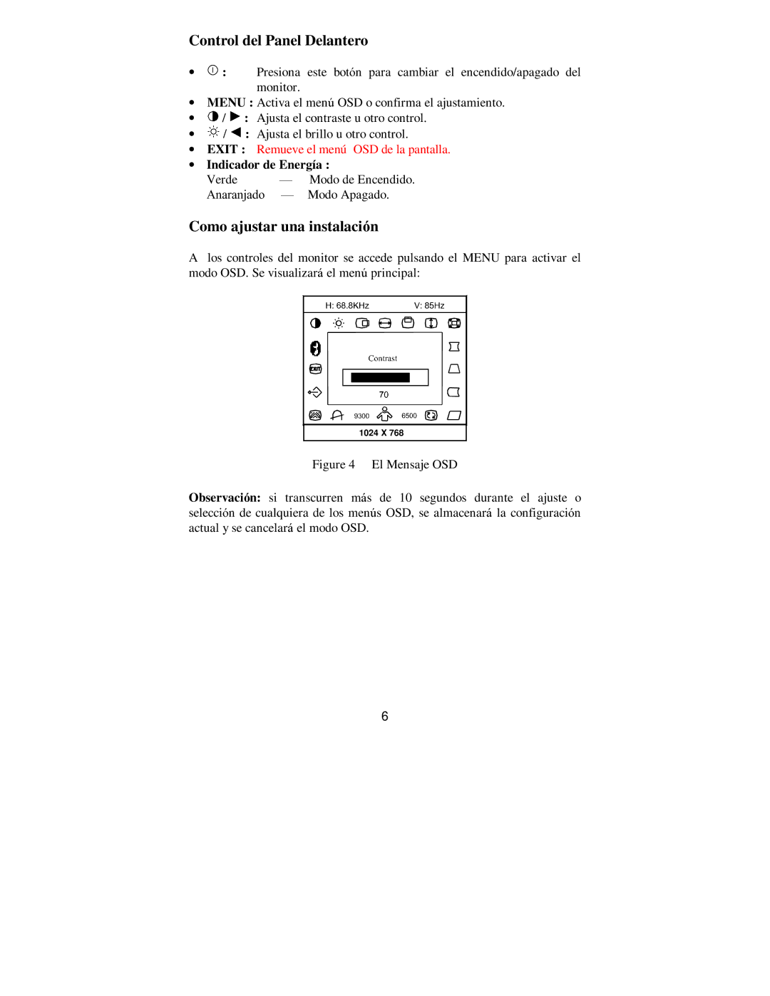 Philips 107E69 manual Control del Panel Delantero, Como ajustar una instalación 