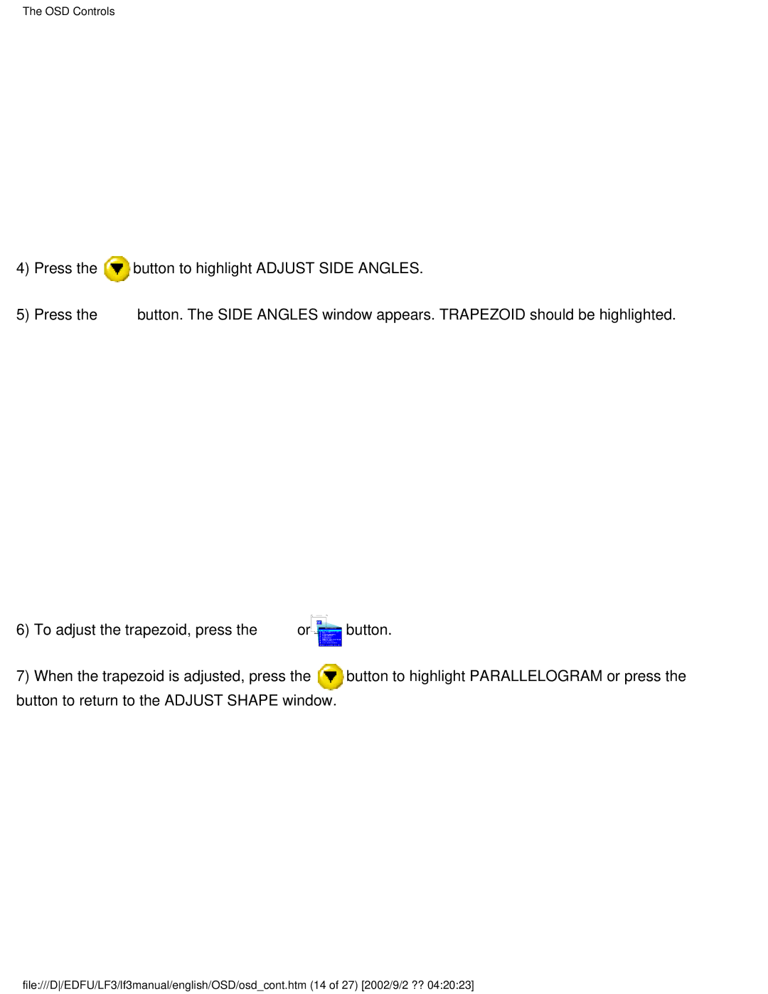 Philips 107F user manual OSD Controls 