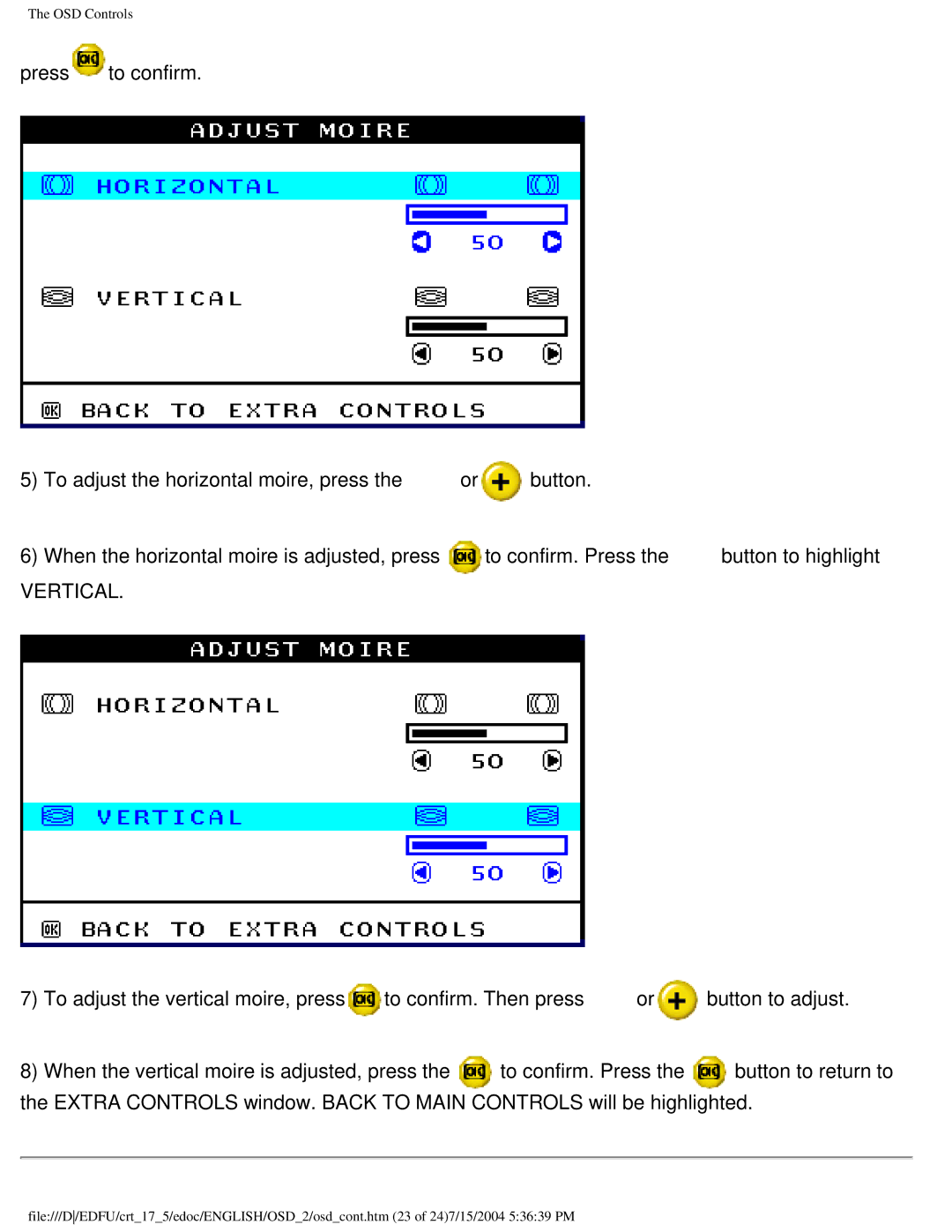 Philips 107G user manual Vertical 