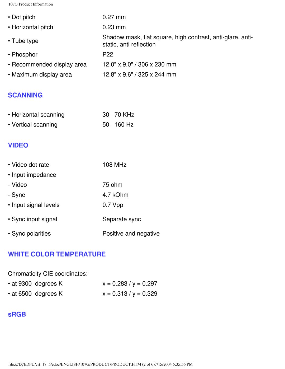 Philips 107G user manual Scanning 