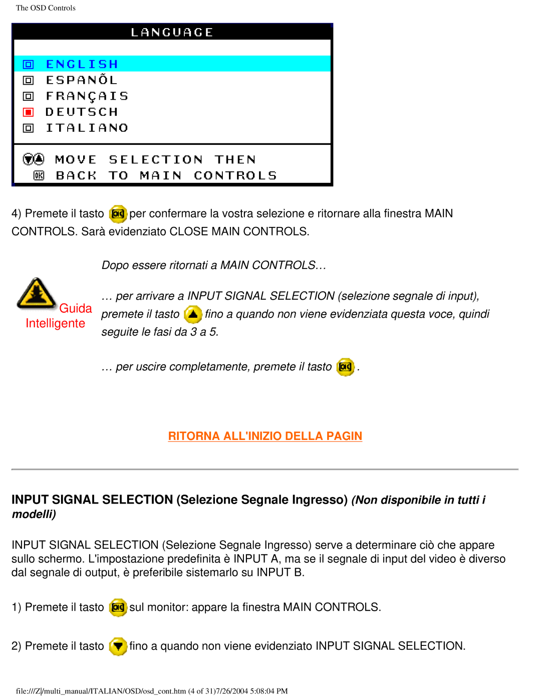 Philips 107P user manual Guida Intelligente 