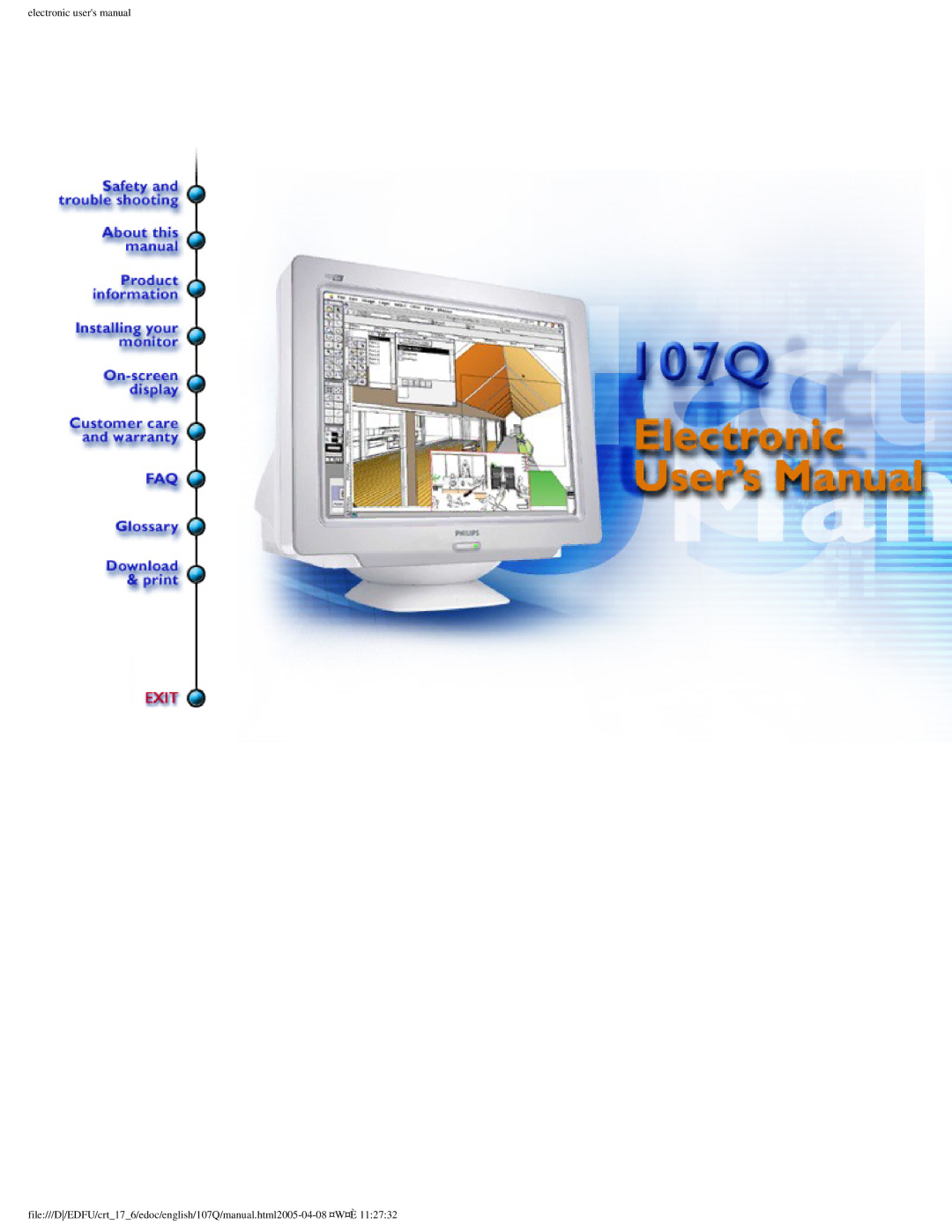 Philips 107Q user manual 