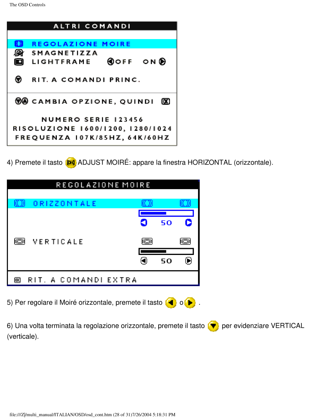 Philips 107X2 user manual OSD Controls 