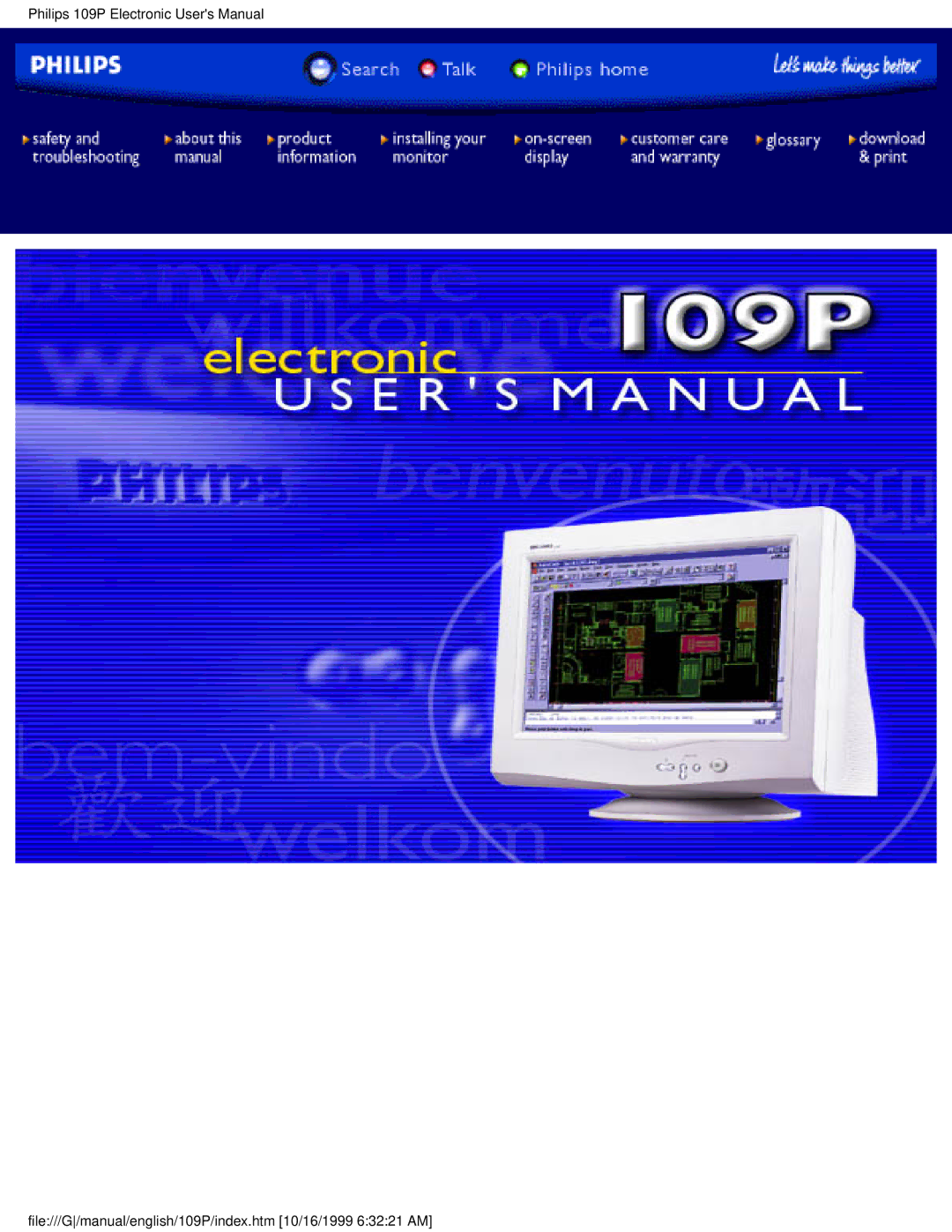 Philips user manual File///G/manual/english/109P/index.htm 10/16/1999 63221 AM 