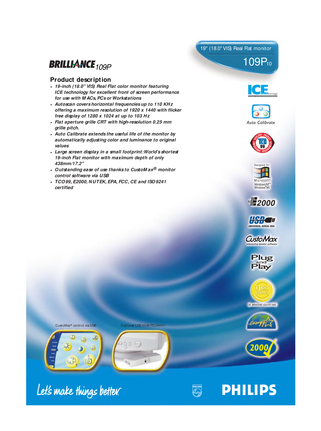 Philips 109P10 manual 