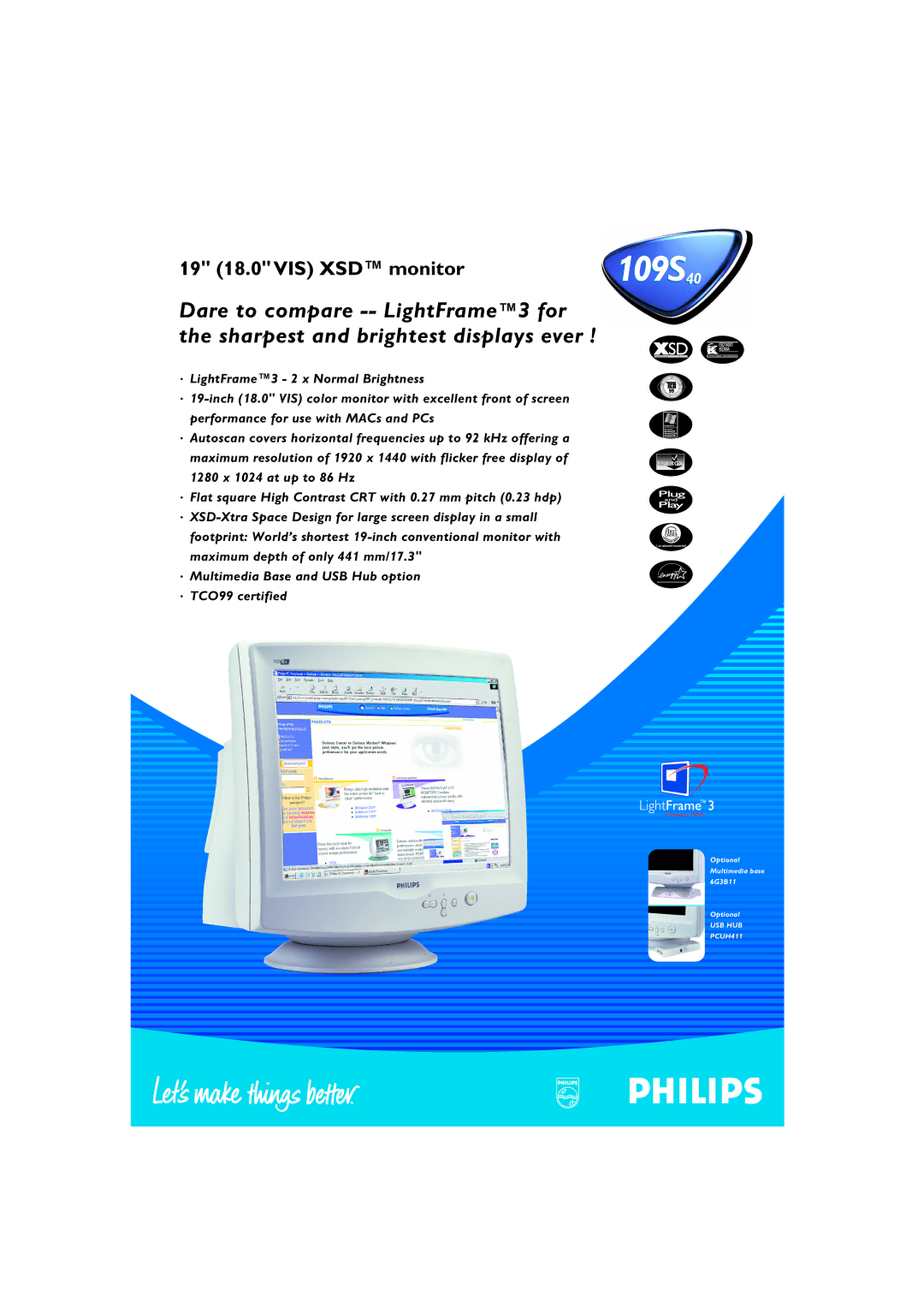 Philips 109S40 manual 