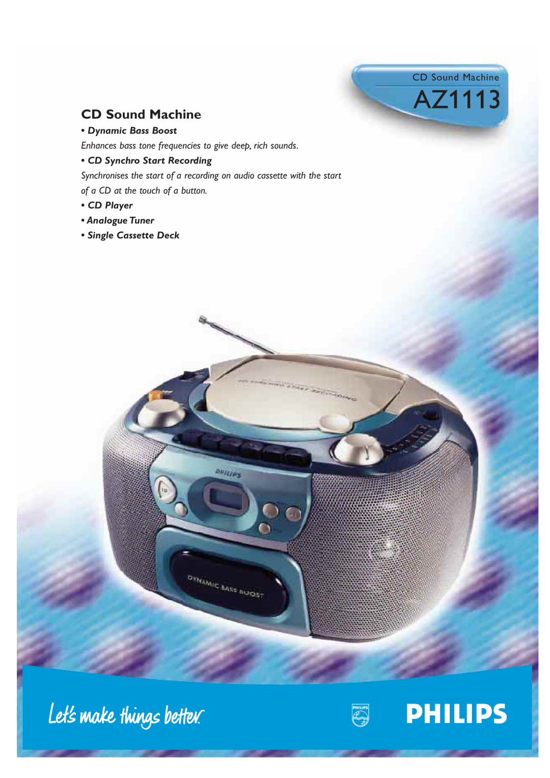 Philips 1111 manual AZ1113 