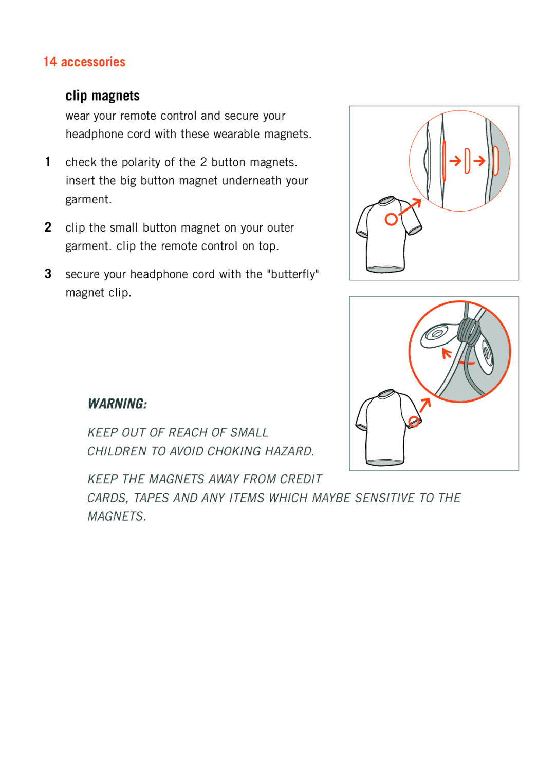 Philips 128max manual Clip magnets 