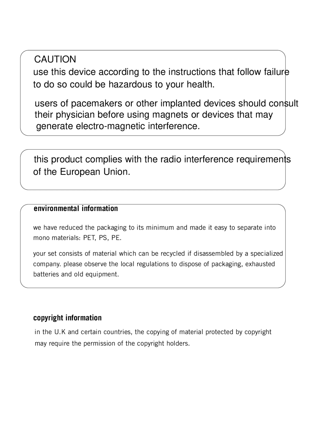 Philips 128max manual Environmental information, Copyright information 