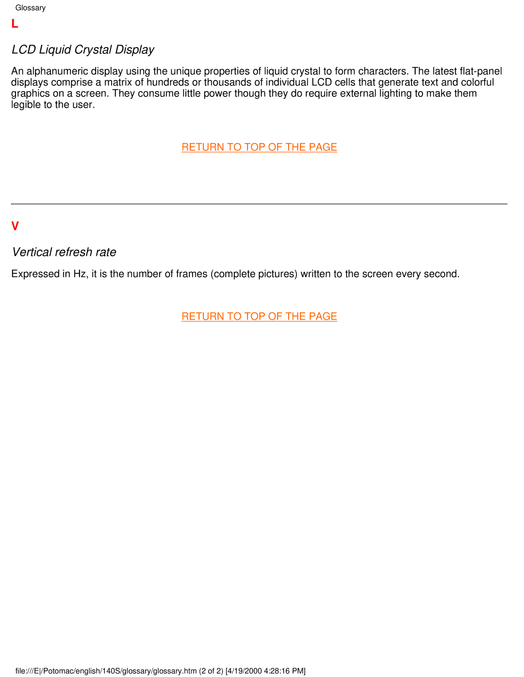 Philips 140S user manual LCD Liquid Crystal Display 