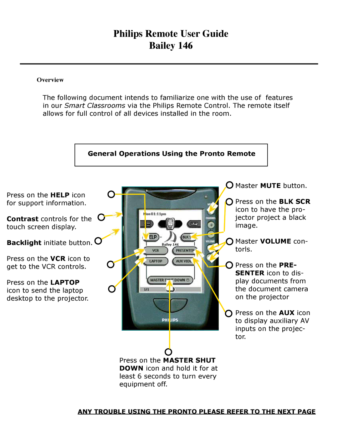 Philips 146 manual Philips Remote User Guide Bailey 