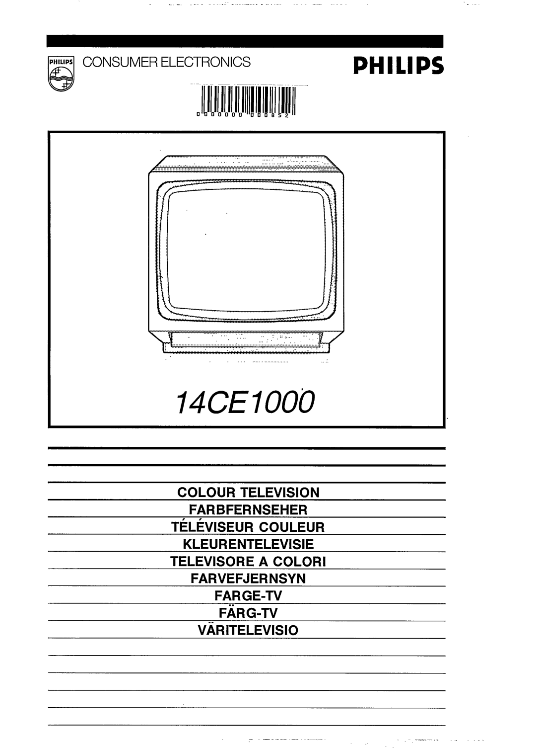 Philips 14CE1000 manual 